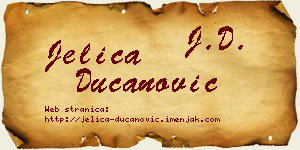 Jelica Ducanović vizit kartica